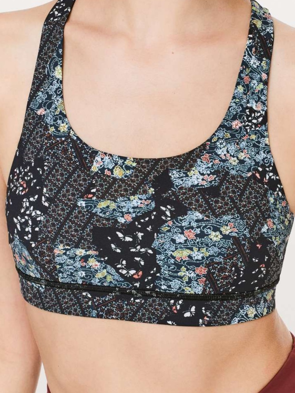 Lululemon Free To Be Serene Sports Bra Assemblage Alpine White Multi 6